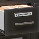 Complaints files and documents in cabinet in office. 3D rendered illustration. Complaints files and documents in cabinet in office. 3D rendered illustration.