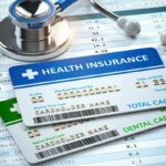 Health Insurance cards total and dental care with stethscope. 3d illustration Health Insurance cards total and dental care with stethscope. 3d illustration