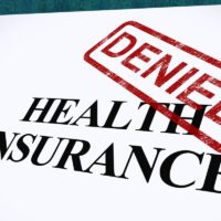 Health Insurance Denied Form Showing Unsuccessful Medical Application